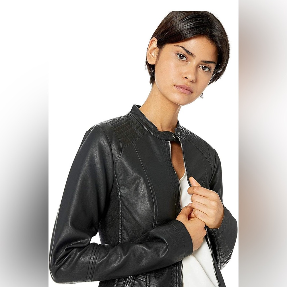 Sebby Faux Leather Moto Jacket